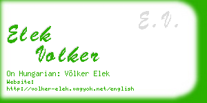 elek volker business card